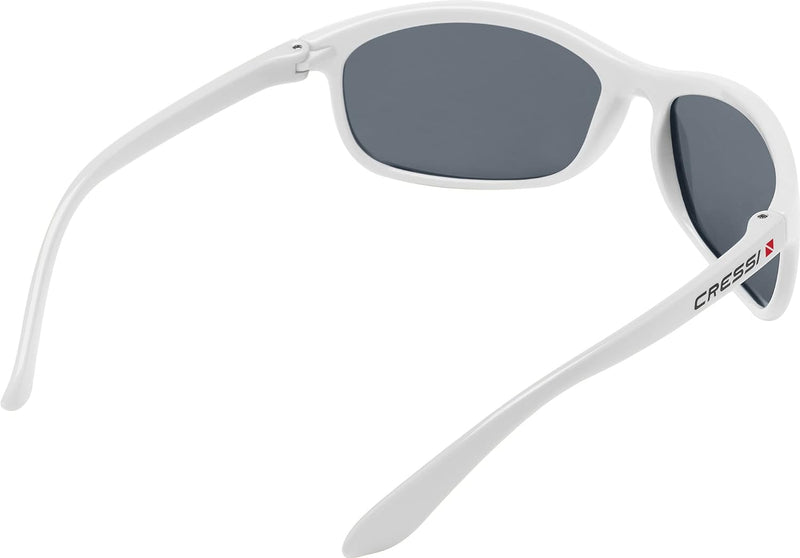 Cressi Unisex Erwachsene Rocker Sonnenbrille Für Sport Weiss/Gespiegelte Linsen Blau Schwimmer, Weis