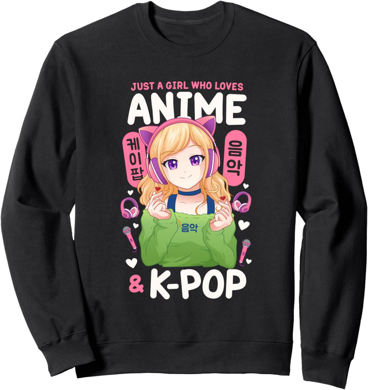 Kawaii Niedliches Anime Mädchen Otaku Japanisches K-Pop Sweatshirt