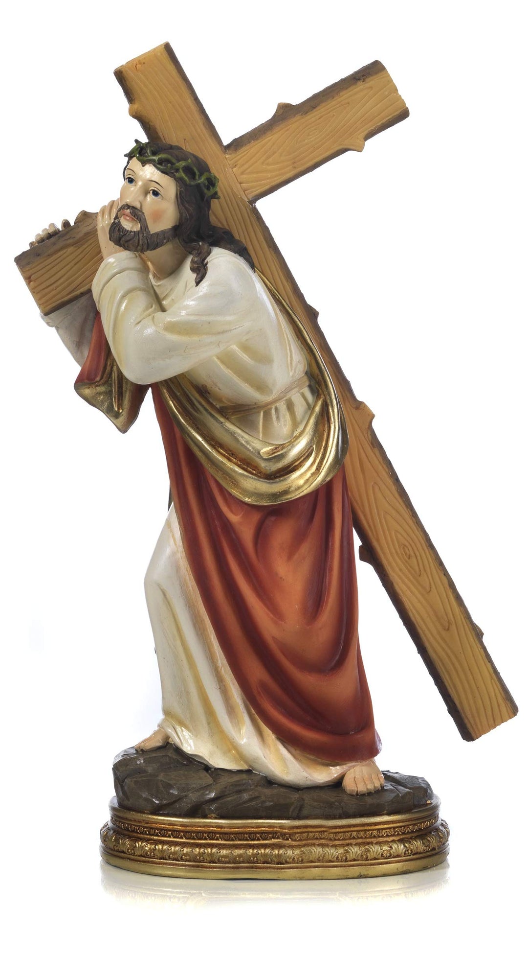 Paben Artikel Religiose Figur Jesus Tür Kreuz in Harz Krippe Ostern 12,3 cm