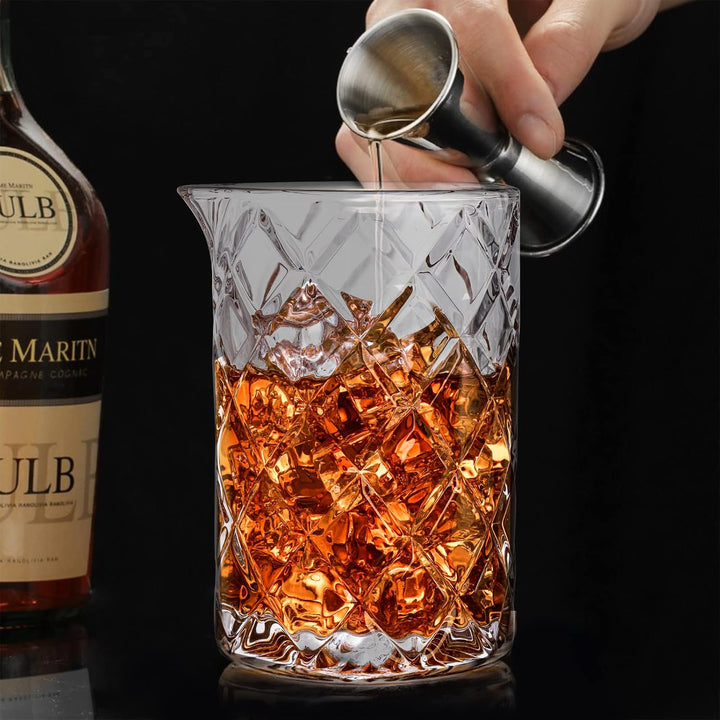 Tebery 2 Stück 700ml Cocktail Mixing Glas, Crystal Cocktail Mixing Krug, dicker Boden nahtlose Bar M