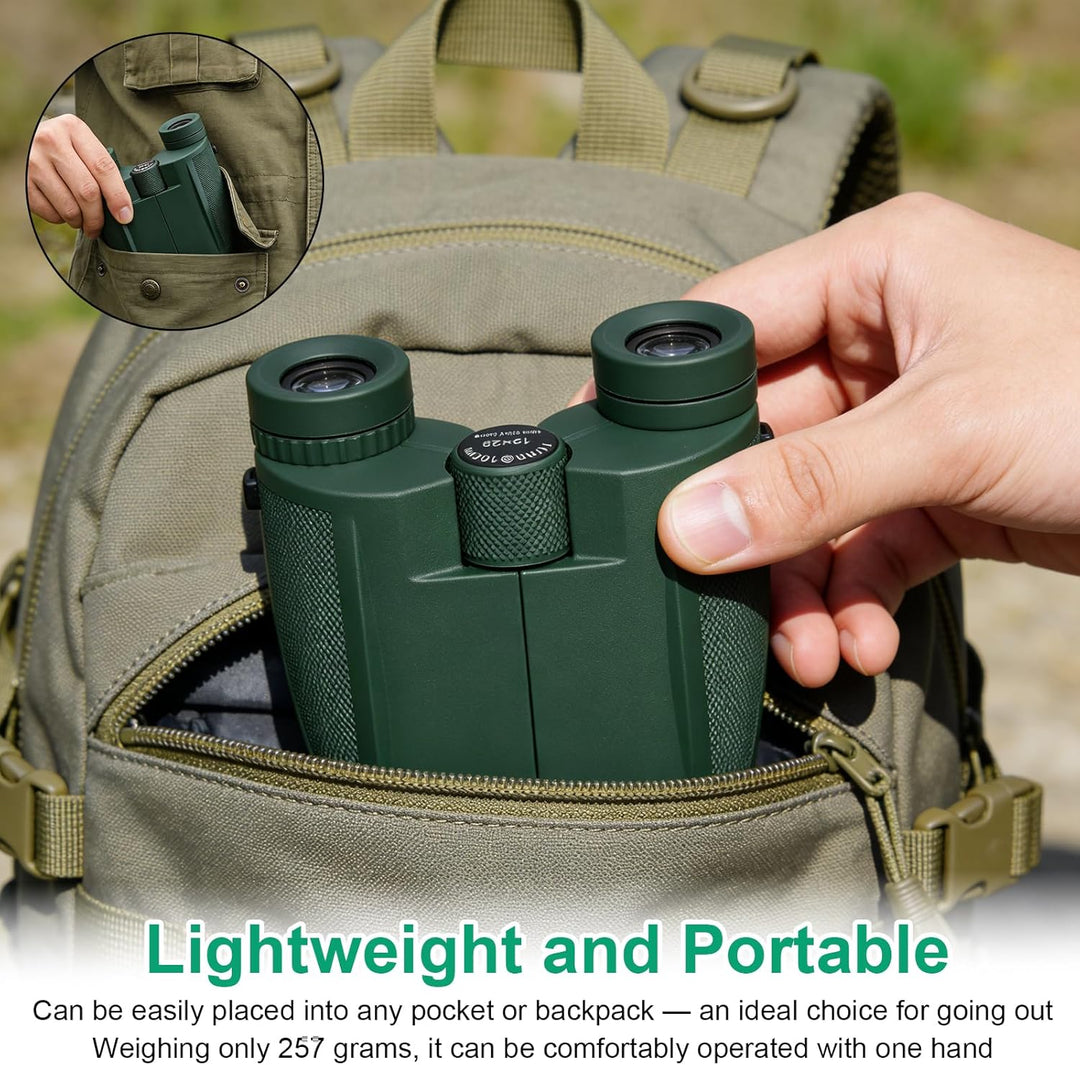 Fernglas Klein, 12 × 25 Fernglas Erwachsene Faltbar Binoculars Feldstecher Ferngläser mit Tragetasch