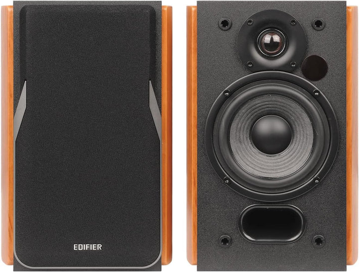 EDIFIER Studio R1380T 2.0 Regallautsprecher-System (42 Watt) im Echtholzgehäuse (MDF). Zwei LINE IN