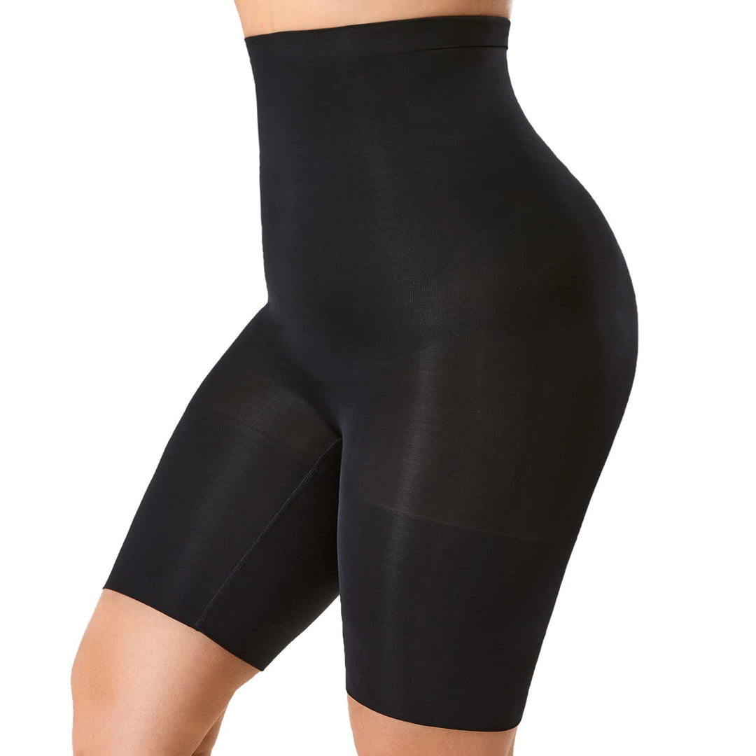 DELIMIRA Damen Miederhose mit Bein Miederpants Hohe Taille Bauch Weg Formender 40 Schwarz, 40 Schwar