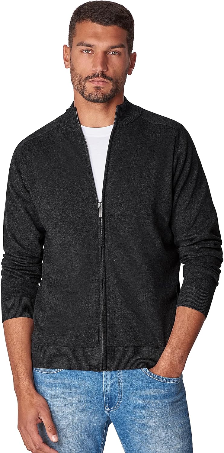 CASAMODA Herren Strickjacke, S Grauschwarz