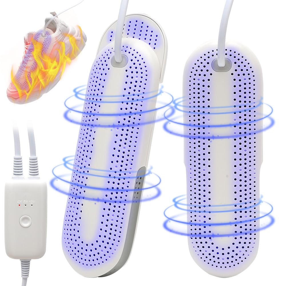 Schuhtrockner Elektrisch, Stiefeltrockner mit Timer-Funktion, Schuh-und Stiefelwärmer, 360° Schnellt