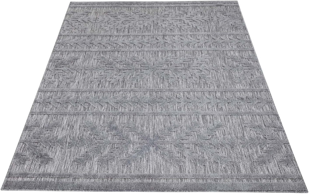 carpet city In-&amp; Outdoor Teppich - 120x170 cm - für Innen-&amp; Aussenbereich - Wetterfest Balkon-Teppic