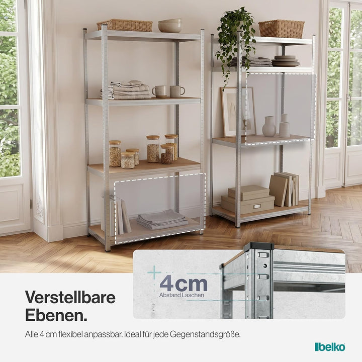 Panorama24 Lagerregal verzinkt belastbar bis 320kg - Masse: 160 x 80 x 40 cm, Regal Kellerregal Stec