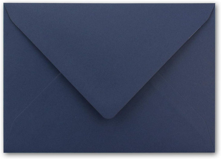 50x metallic Gold-gefütterte Brief-Umschläge DIN C5, dunkel-blau - 156 x 220 mm - Nassklebung mit sp