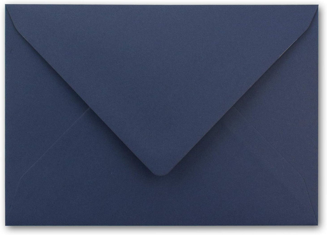 100x metallic Gold-gefütterte Brief-Umschläge DIN C5, dunkel-blau - 156 x 220 mm - Nassklebung mit s