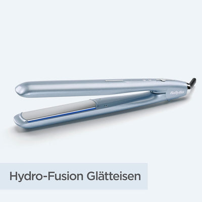 BaByliss Hydro Fusion Glätteisen mit dualer Ionen-Technologie mit Anti-Frizz Effekt, Haarglätter mit