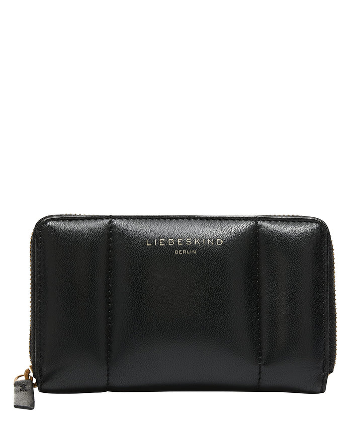 Liebeskind Berlin TYRA Frieda Geldbörse, Medium (HxBxT 9.5cm x 16.5cm x 2cm), Black Schwarz, Schwarz