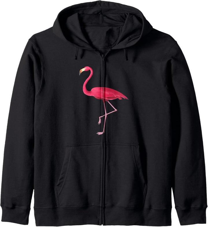 Pink Flamingo Vintage Illustration Kapuzenjacke