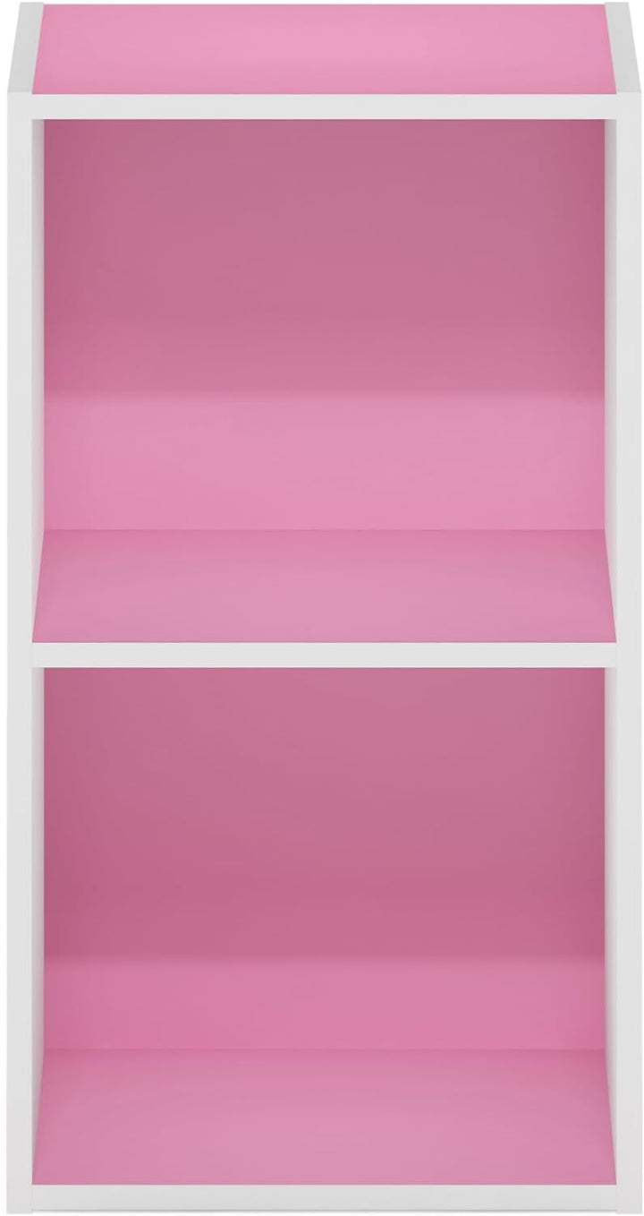 Furinno Luder Bücherregal 30.5(W) x 53.9(H) x 23.7(D) cm Weiss/Rosa, 30.5(W) x 53.9(H) x 23.7(D) cm