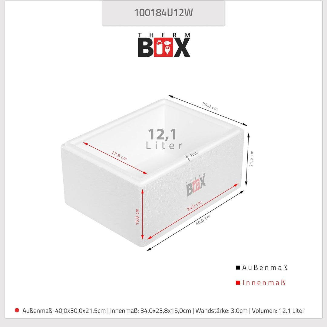 THERM BOX Styroporbox 37L bis 83L Verschiedene Grössen Isolierbox Thermobox Kühlbox Warmhaltebox Wie