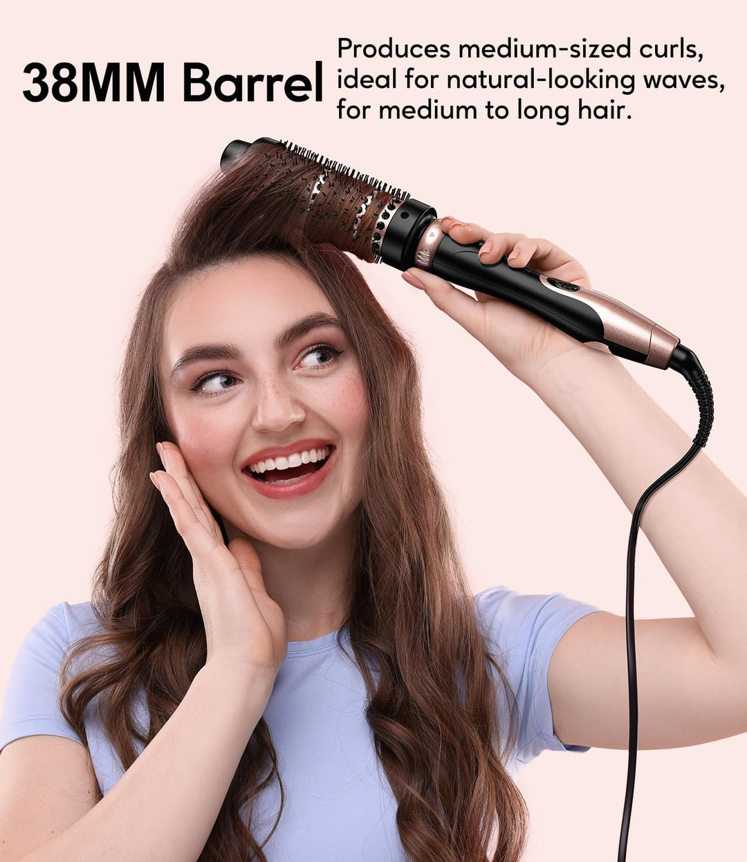 Terviiix Thermal Brush Set 3-in-1, One Temp 200℃ Heisse Bürste für mittleres bis dickes und grobes H