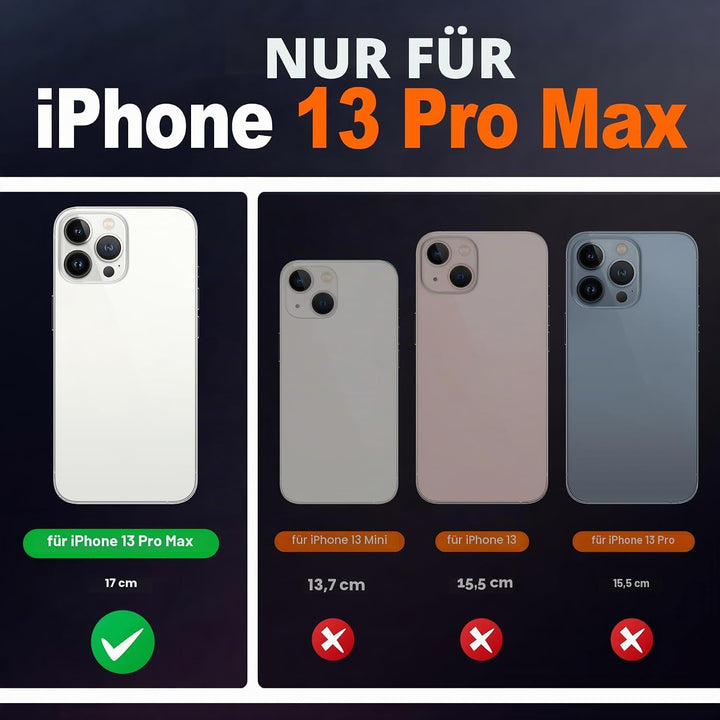 SHIELDON Hülle für iPhone 13 Pro Max Lederhülle [Echtleder] [RFID-Sperre] [Kartenfach] [Magnet] TPU