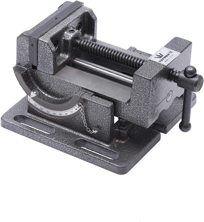 TOPWAY Bohrmaschinen Schraubstock Kippbarer 4" 100mm, Professionelle Säulenbohrmaschine Fräsen Kippw