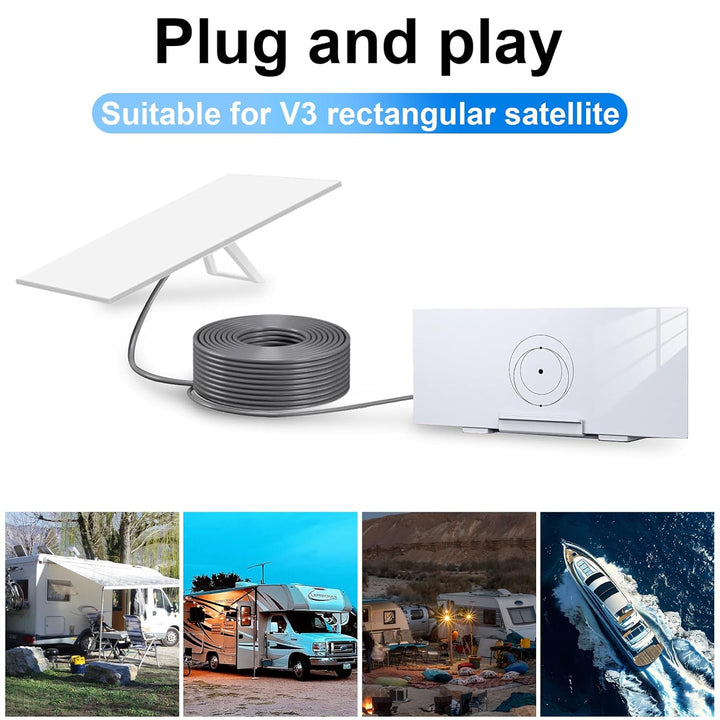 WingFly Starlink Gen 3 Kabel - 150Fuss/46M Standard Aktuiertes Mini Ersatz - Wasserdicht für Rechtec