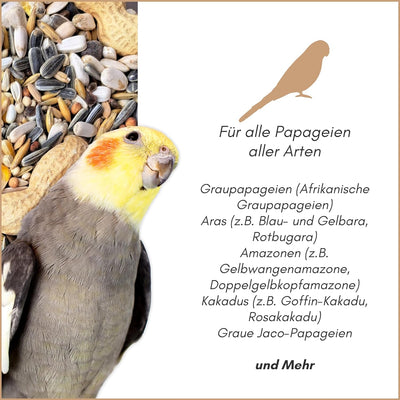 SUPRAVIT Papageienfutter 20 kg, Futtermischung für Papageien Aller Arten 20.00 kg (1er Pack), 20.00
