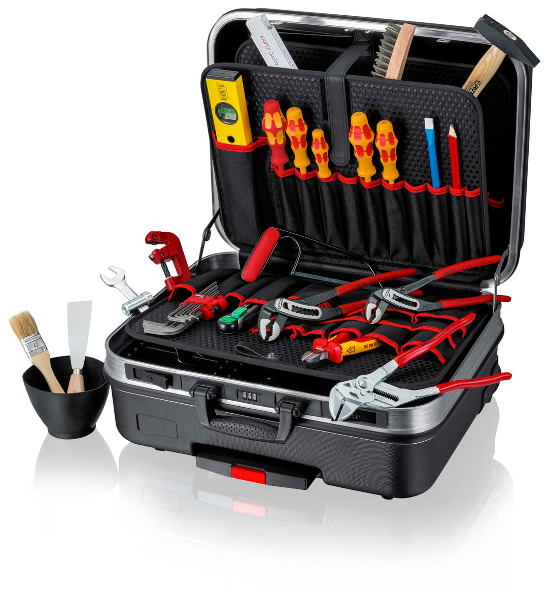 KNIPEX 00 21 06 HK S Werkzeugkoffer „BIG Basic Move" Sanitär Werkzeug-Trolley | Rollkoffer