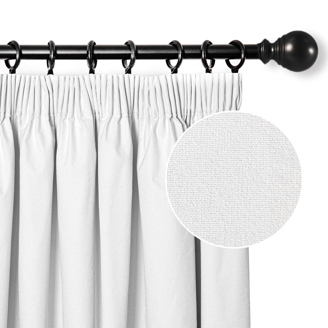 MYSKY HOME Gardinen Verdunkelungsvorhang mit Kräuselband Schlafzimmer Wärmeisolierter 2er-Set Gardin