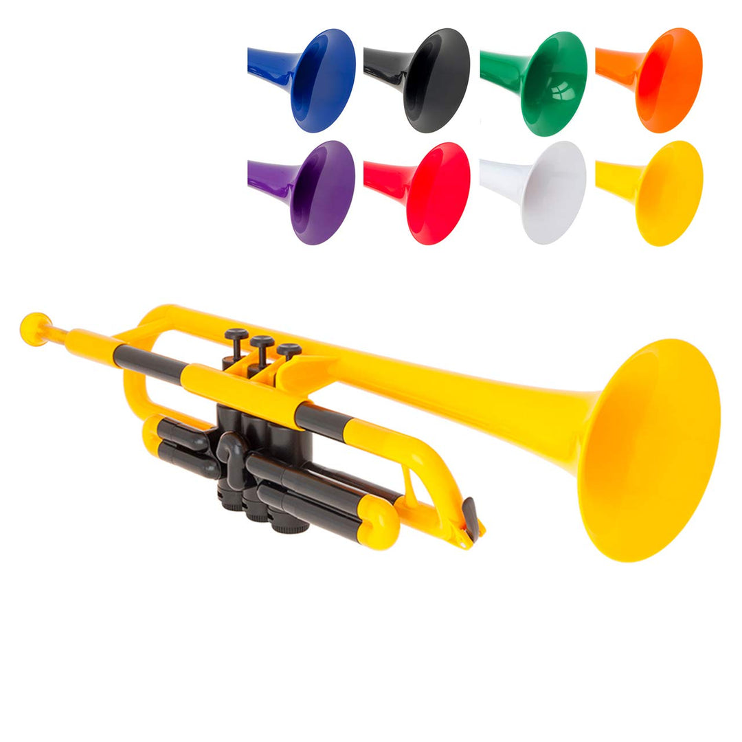 pTrumpet 700627 Trompete mit Tasche und Mundstück gelb, gelb