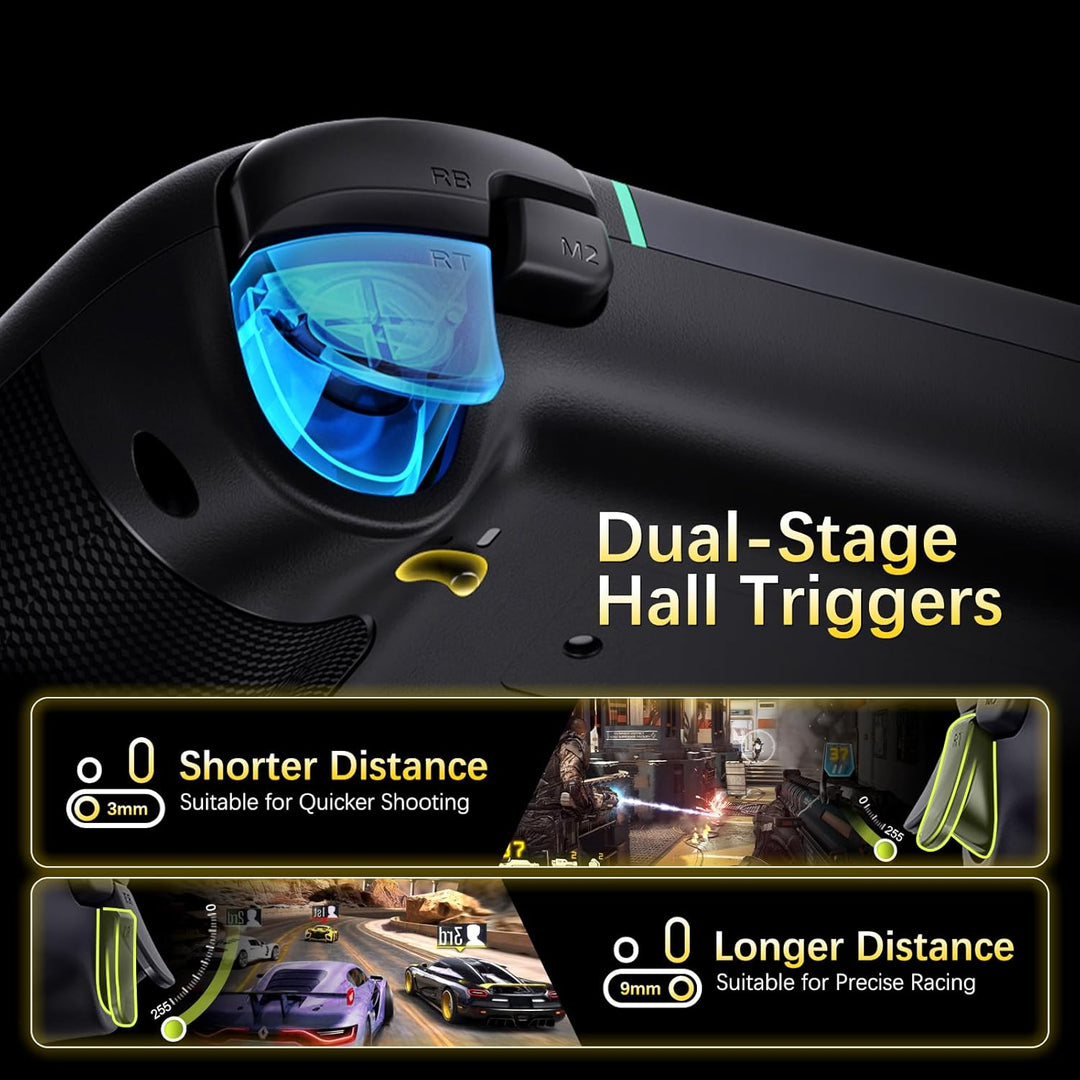 AKNES EasySMX X05Pro PC-Controller für PC/Switch/Android/iOS, Leise Spieltasten, Hall-Effekt-Joystic