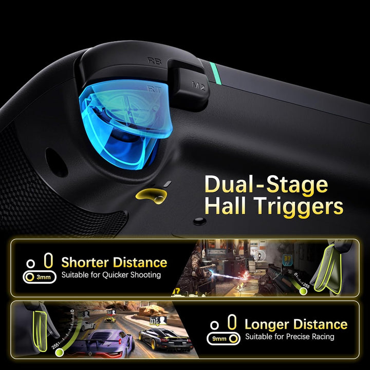 AKNES EasySMX X05Pro PC-Controller für PC/Switch/Android/iOS, Leise Spieltasten, Hall-Effekt-Joystic