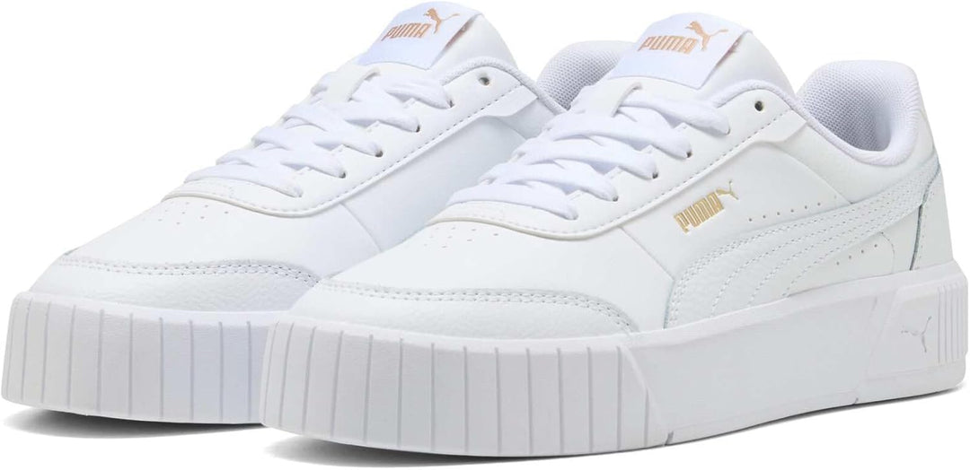 Puma Damen Carina Mia White Black Schuhe 41 EU Puma Weisses Puma Gold, 41 EU Puma Weisses Puma Gold
