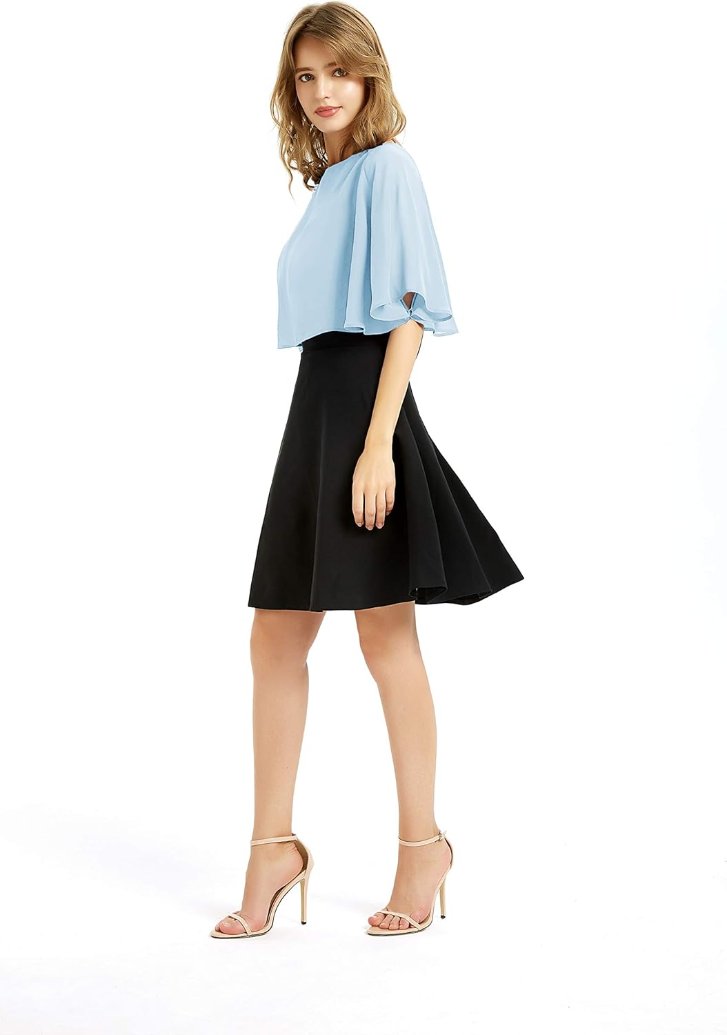 BUCUXE Weicher Chiffon-Schal für Damen, für Abendkleid, Hochzeit, Umhang, Bolero, Überwurf Einheitsg