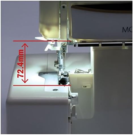 Juki MO-1000 Overlockmaschine zum Einfädeln und automatischen Nadeln, Metall, Weiss, 33 x 28 x 31 cm