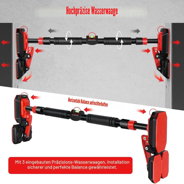 Klimmzugstange für die Tür, Klimmzugstange für Zuhause, 76–100 cm, ohne Schrauben, Heimtrainingsgerä