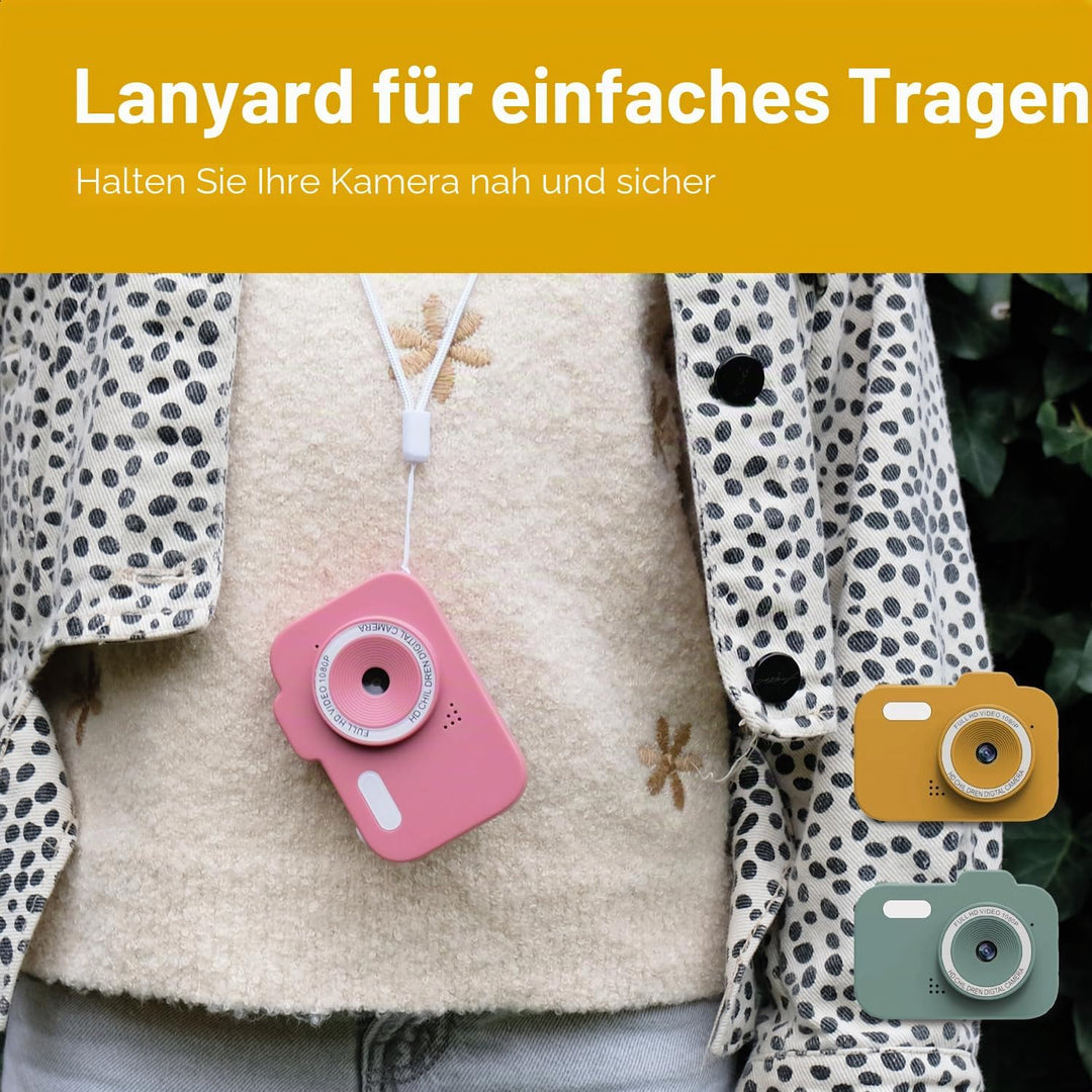 ZAZU Fun HD Digitalkamera für Kinder – 1080P Video, 2,0-Zoll-Display, wiederaufladbar, tragbare Kind