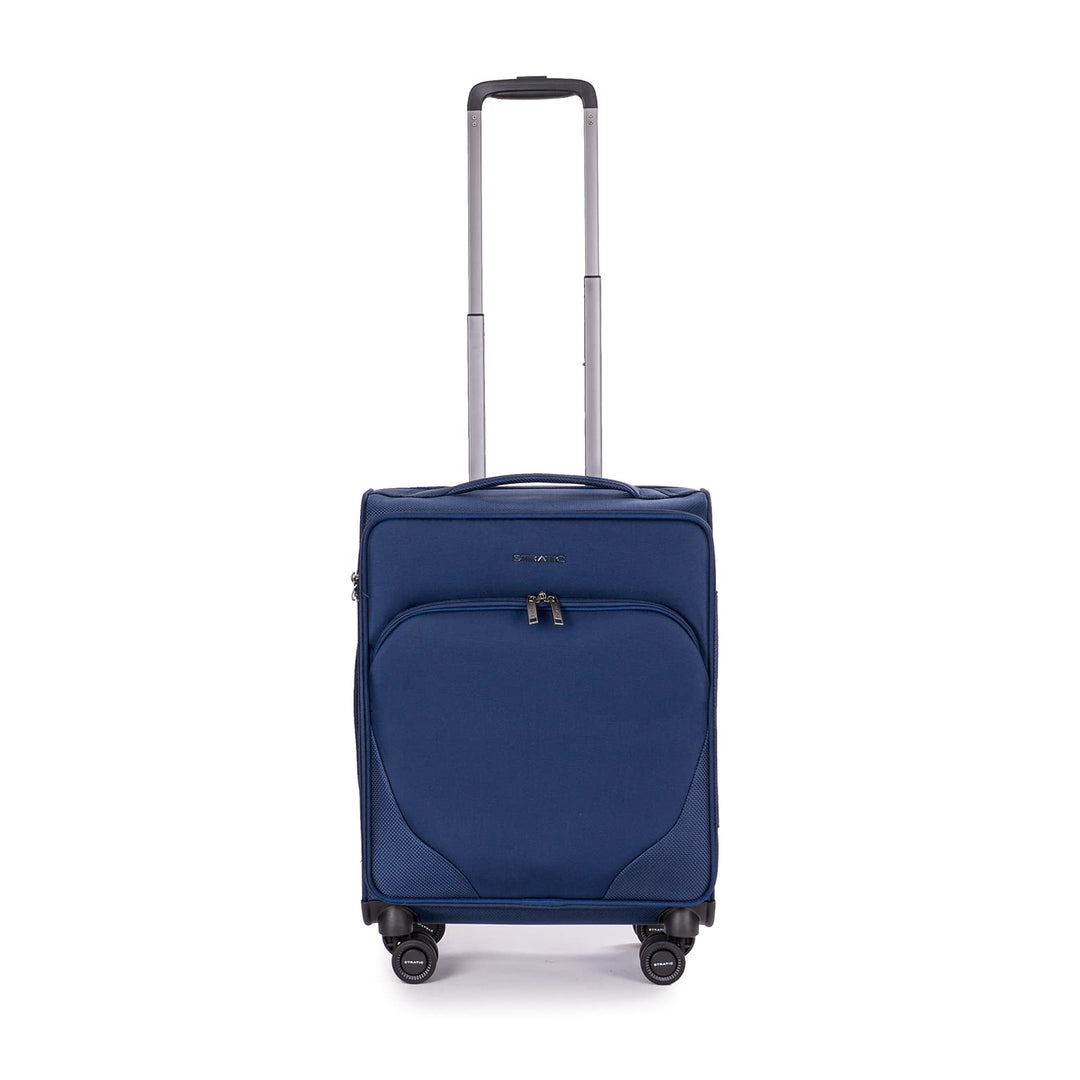 Stratic Mix Koffer Weichschale Reisekoffer Trolley Rollkoffer Handgepäck, TSA Kofferschloss, 4 Rolle