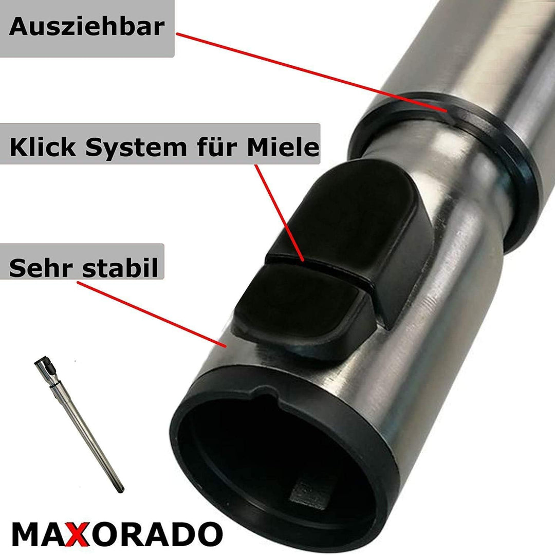 Staubsauger-Rohr Staubsaugerdüse Kombidüse Set Handgriff Staubpinsel kompatibel mit Miele Staubsauge