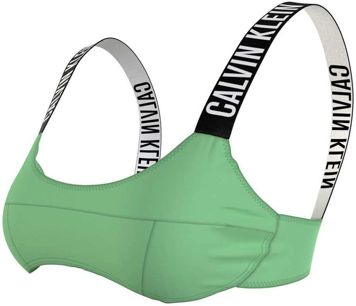 Calvin Klein Damen Bikinitop Bralette Ungepolstert M Ultra Green, M Ultra Green