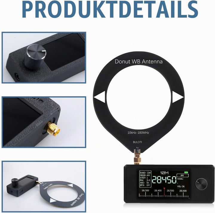 SI4732 Taschenradio 0.5-108MHz, Radio im Taschenformat mit 1,9" IPS Farbdisplay, Vollband-Empfänger