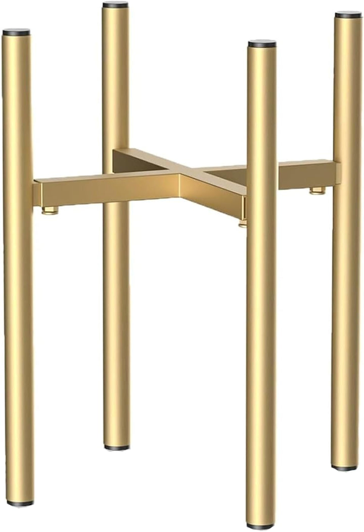 Verstellbarer Pflanzenständer, Blumenständer metall Gold, 21cm-35cm, Blumenhocker Pflanzenregal, Blu