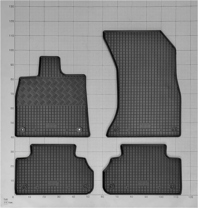 Stylisches Gummi- und Kofferraumwanne Set geeignet für Audi Q5 ab 2017 - Schützen und Aufwerten in E