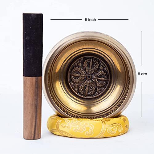 Grosse tibetische Klangschalen-Set – einfach zu spielen – Mantra-Design, Achtsamkeit, Meditation, He