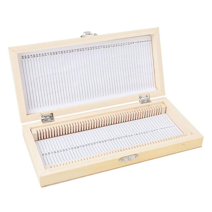 Mikroskop Objektträger Aufbewahrungsbox, 50 Scheiben Wooden Biology Slide Aufbewahrungsbox mit Numme