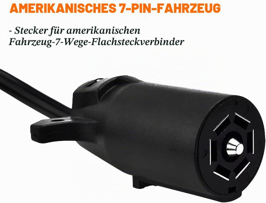 NEWFUN Adapter Anhänger 7 Auf 13 Polig, Anhängerstecker Kabelbaum, Adapterkabel Anhänger Verlängerun