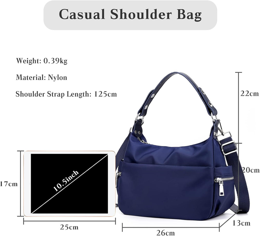 PORRASSO Casual Umhängetasche Nylon Schultertasche Damen Multi Tasche Handtasche Mädchen Crossbody B
