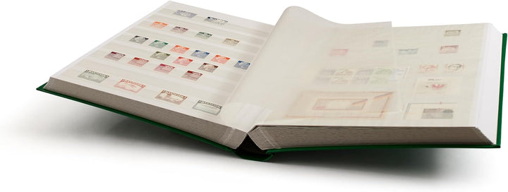 Leuchtturm 317477 Briefmarken-Sammel-Album - Einsteckbuch Basic - 64 weisse DIN A4-Seiten - unwattie