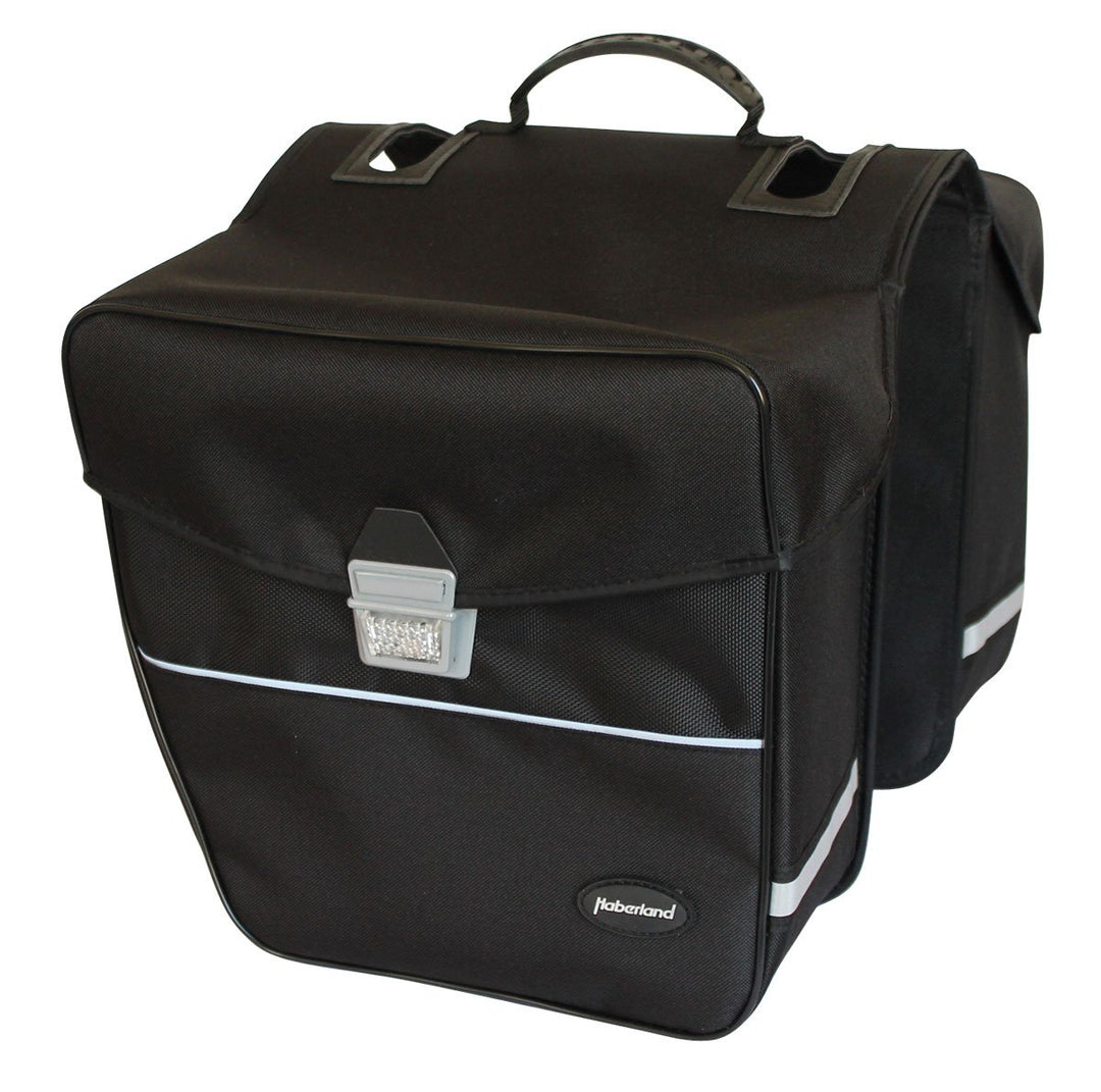 Haberland Fahrradtasche Doppeltasche Für E-Bike 20 cm Brücke 31 x 30 x 15cm Schwarz, 31 x 30 x 15cm