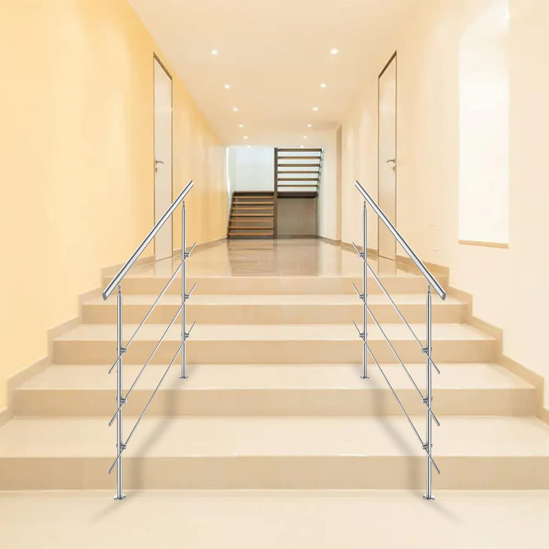 Randaco Edelstahl Handlauf Geländer Innen und Aussen, Treppengeländer für Balkon Brüstung Treppen Ha