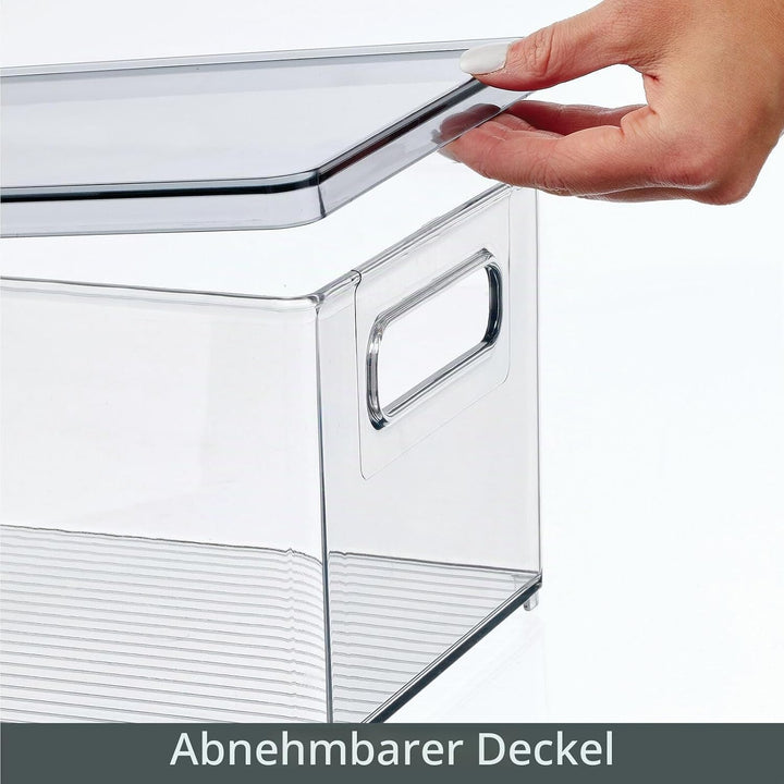 mDesign 4er-Set Kosmetik Organizer – praktische Kosmetikaufbewahrung aus Kunststoff mit abnehmbarem