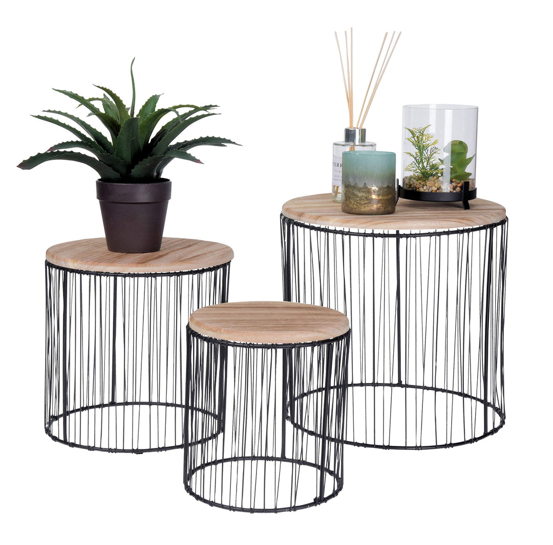 Pflanzenständer 3er Set - Deko Blumenhocker Blumenständer Pflanzenhocker Blumentopfständer Beistellt