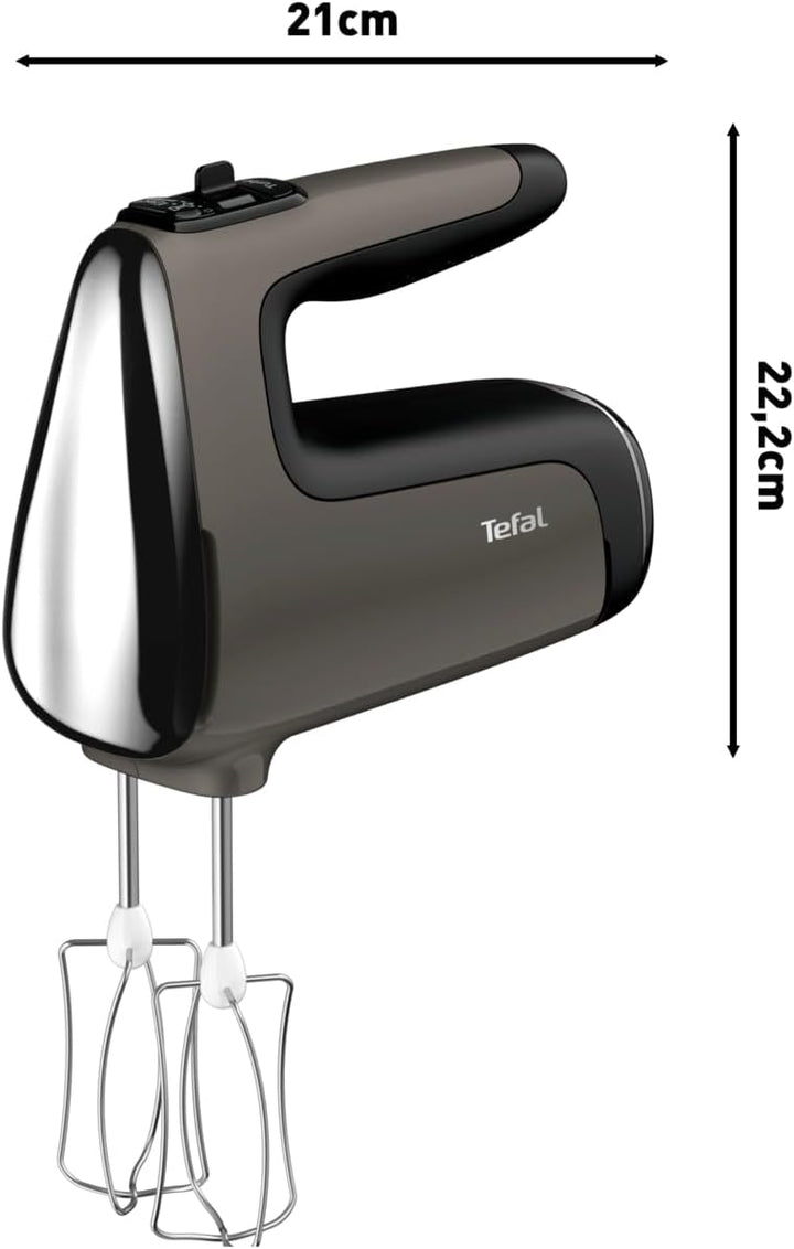 Tefal HT650E Power Mix Silence Handmixer | 600 Watt | variabler Geschwindigkeitsregler | Turbo- und