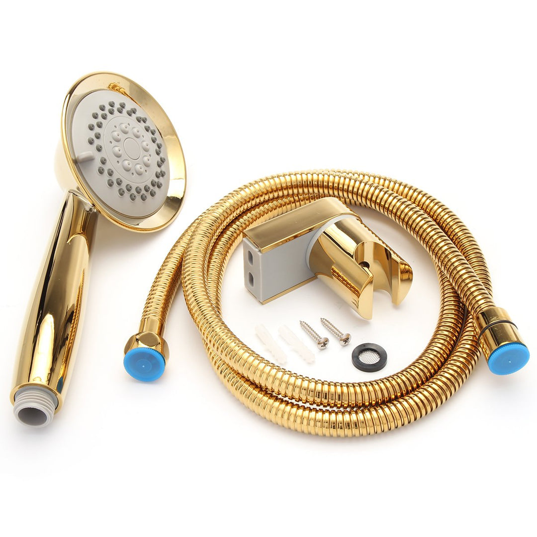 Baogu Europäischen Stil Gold Rainfall Kopfbrause Filtration Wasserspar Handbrause mit Brauseschlauch